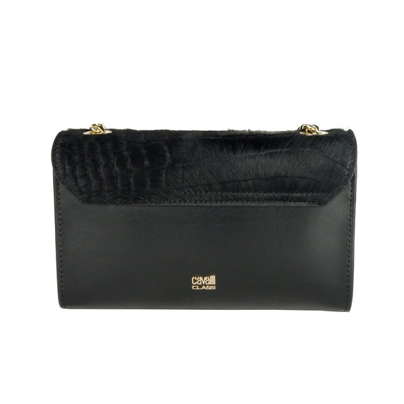 Cavalli Class Nero Calfskin Crossbody Bag - Picture 3 of 3